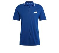 adidas Uomo Essential Three Stripes Pique Polo Shirt, Dark Blue/White, S
