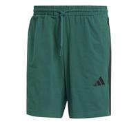 Adidas Uomo Essential Three Stripes Single Jersey Short 7IN, Collegiate Green/Black, L