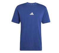 adidas Uomo Essential Three Stripes Single Jersey tee, Dark Blue/White, M
