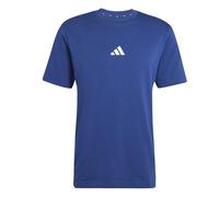 adidas Uomo Essential Three Stripes Single Jersey tee, Dark Blue/White, S