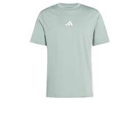 Camiseta Essentials Single Jersey con 3 bandas laterales Hombre Talla M. Color Verde