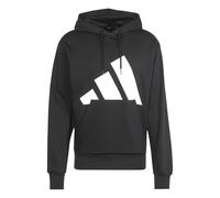 adidas Uomo Essentials Big Logo Fleece Hoodie, Black/White, L