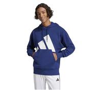adidas Uomo Essentials Big Logo French Terry Hoodie, Dark Blue/White, XL