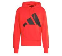 adidas Hombre Essentials Big Logo French Terry Hoodie, Pure Ruby/Black, L