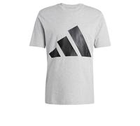 adidas Uomo Essentials Big Logo Single Jersey tee, Medium Grey Heather/Black, XXL