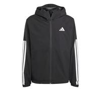 adidas Uomo Essentials CLIMAPROOF 3 Stripes Hooded Jackets, black, XL