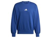 adidas Hombre Essentials FEELCOZY Fleece Sweatshirt, Dark Blue/White, XL