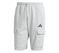 adidas Uomo Essentials FEELCOZY French Terry Cargo Short, Medium Grey Heather/Black, M