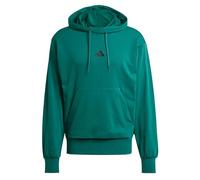 adidas Hombre Essentials FEELCOZY French Terry Hoodie, Collegiate Green/Black, XS
