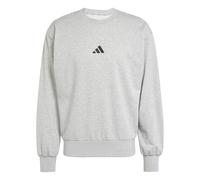 adidas Uomo Essentials FEELCOZY French Terry Sweatshirt, Medium Grey Heather/Black, M