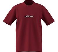 adidas Uomo Essentials Linear Single Jersey tee, Active Maroon/White, L