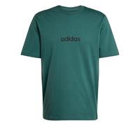 Adidas Uomo Essentials Linear Single Jersey tee, Collegiate Green/Black, S