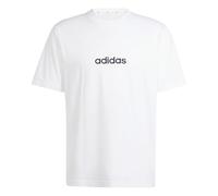 adidas Uomo Essentials Linear Single Jersey tee, White/Black, M