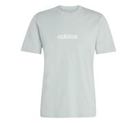 adidas Uomo Essentials Linear Single Jersey tee, Wonder Sage/White, L