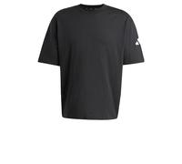 adidas Uomo Essentials Lose FIT Three Bar tee, Black/White, S