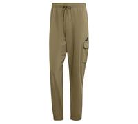 adidas Uomo Essentials Small Logo CARGP Pant, Olive Strata/Black, L