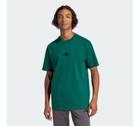 adidas Uomo Essentials Small Logo Single Jersey tee, Collegiate Green/Black, M
