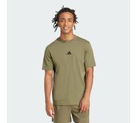 Adidas Uomo Essentials Small Logo Single Jersey tee, Olive strata/Black, L