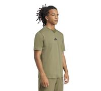 adidas Uomo Essentials Small Logo Single Jersey tee, Olive strata/Black, S