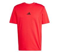Adidas Uomo Essentials Small Logo Single Jersey tee, Pure Ruby/Black, L