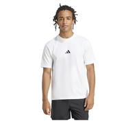 adidas Uomo Essentials Small Logo Single Jersey tee, White/Black, L