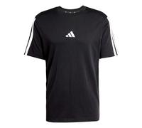 adidas Uomo Essentials Three Stripes Single Jersey tee, Black/White, XL