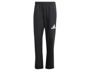 Adidas Uomo Essentials Wide Leg Three Bar Pant, Black/White, S