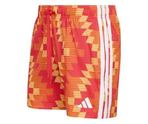 adidas Uomo Football-Inspired Graphic Swim Shorts 5 Inch, Ice Tangerine/White, 3XL