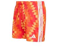 adidas Uomo Football-Inspired Graphic Swim Shorts 5 Inch, Ice Tangerine/White, XL