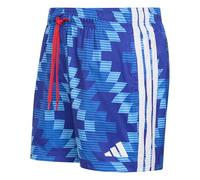 adidas Uomo Football-Inspired Graphic Swim Shorts 5 Inch, Semi Blue Burst/White, S