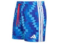 adidas Uomo Football-Inspired Graphic Swim Shorts 5 Inch, Semi Blue Burst/White, XL