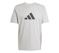adidas Uomo Future Icons Three Bar tee, Medium Grey Heather, S
