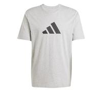 adidas Uomo Future Icons Three Bar tee, Medium Grey Heather, S Short