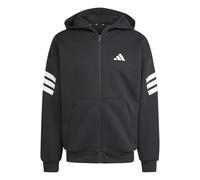 Adidas Uomo Future Icons Three Stripes Full-Zip Hoodie, Black, M