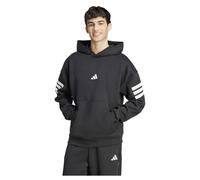 adidas Uomo Future Icons Three Stripes Hoodie, Black, L
