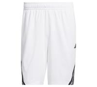 adidas Uomo Legends 3-Stripes Basketball Shorts, White/Black, L 5 Inch