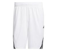 adidas Uomo Legends 3-Stripes Basketball Shorts, White/Black, M 9 Inch