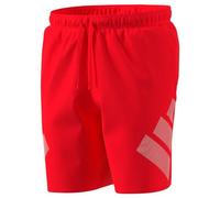 adidas Uomo Logo Swim Shorts 8 Inch, Lucid Red/White, M