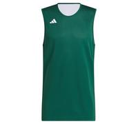 adidas Uomo M Everyday Pro BBALL Jersey, Team Dark Green/White, S