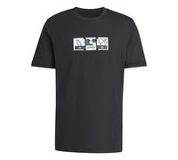 adidas Uomo Memories of Sport Stamps Graphic T-Shirt, Black, XS
