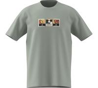 adidas Uomo Memories of Sport Stamps Graphic T-Shirt, Linen Green, XXL