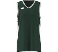 adidas Uomo Mens Pulse Speed BBALL Jersey, Team Dark Green/White, XL