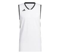 adidas Uomo Mens Pulse Speed BBALL Jersey, White/Black, M