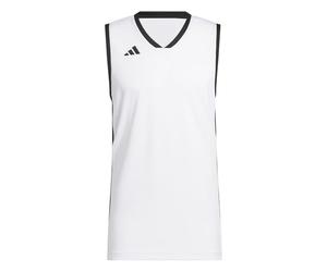 adidas Uomo Mens Pulse Speed BBALL Jersey, White/Black, M