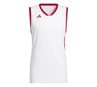 adidas Uomo Mens Pulse Speed BBALL Jersey, White/Team Power Red, 3XL Tall