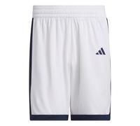 adidas Uomo Mens Pulse Speed BBALL Short, White/Team Navy Blue, M
