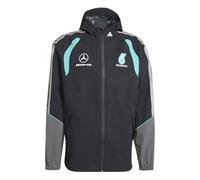 adidas Uomo MERCEDES - AMG PETRONAS FORMULA 1 TEAM MECHANICS RAIN JACKET, black/grey two, 3XL