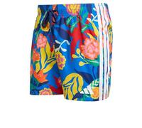 adidas Uomo Mexicana Florals 3 Stripes Swim Shorts 5 Inch, Glory Blue/White, M