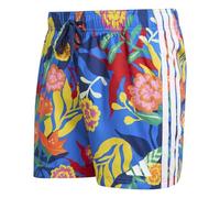 adidas Uomo Mexicana Florals 3 Stripes Swim Shorts 5 Inch, Glory Blue/White, S