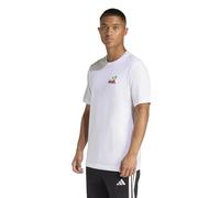 adidas Uomo Mini Embroidery Surfing Graphic T-Shirt, White, 3XL